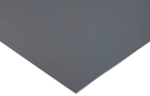 RS PRO Placa de plástico PVC, gris, 12 mm x 1000 mm x 1000 mm/1,47 g/cm³ hasta +60 ºC, completa